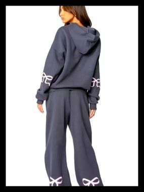 💕Edikted Booney Bow Detail Sweatshirt & Sweatpants Outfit NWT💕